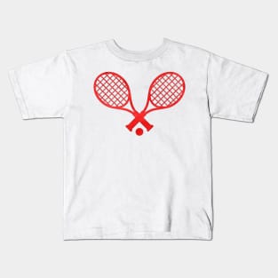 Tennis Racket Red Kids T-Shirt